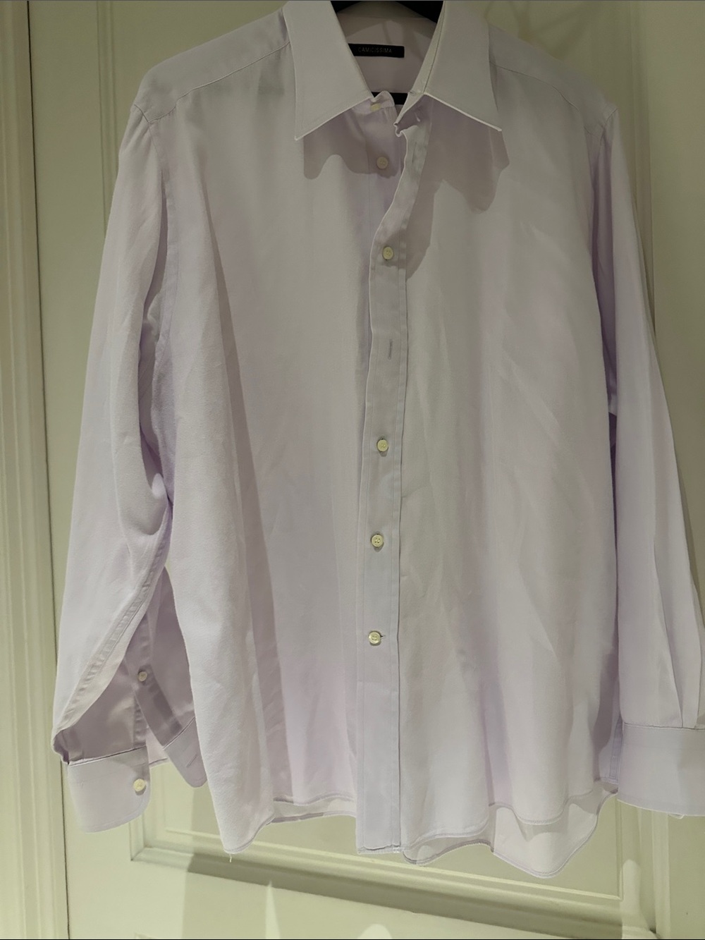 Canali Men's Light Lavender Dress Shirt - Classic Spread Collar